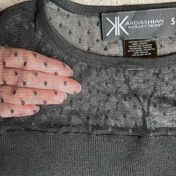 Kardashian Kollection Little Black Knit Dress NWT size: small - Picture 4 of 9